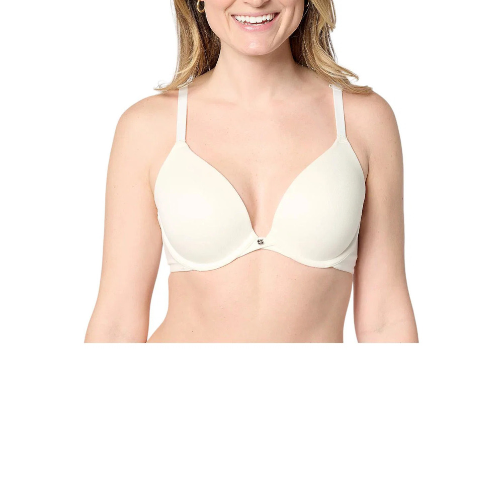 Breezies Women's Cotton Stretch Underwire Convertible Bra Coconut -